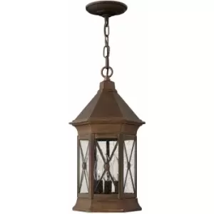 Image of Loops - Outdoor IP44 3 Bulb Chain Lantern Light Sienna LED E14 Bulb Outside External