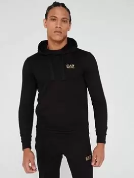 Image of EA7 Emporio Armani Core Id Overhead Hoodie, Black, Size 2XL, Men