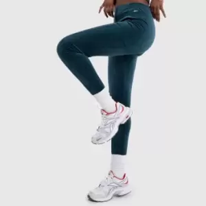 image of Reebok Winter Velour Leggings In Dark Green