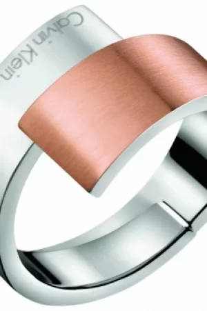 Image of Ladies Calvin Klein Two-tone steel/gold plate Size LIntense Ring KJ2HPR280106