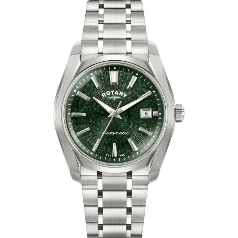 Image of Rotary Mens RGB10011-24 Lumen 40mm Automatic Watch in Silver Silver Male One Size