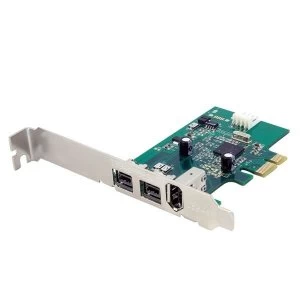 Image of StarTech 3 Port 2b 1a PCI Express FireWire Card