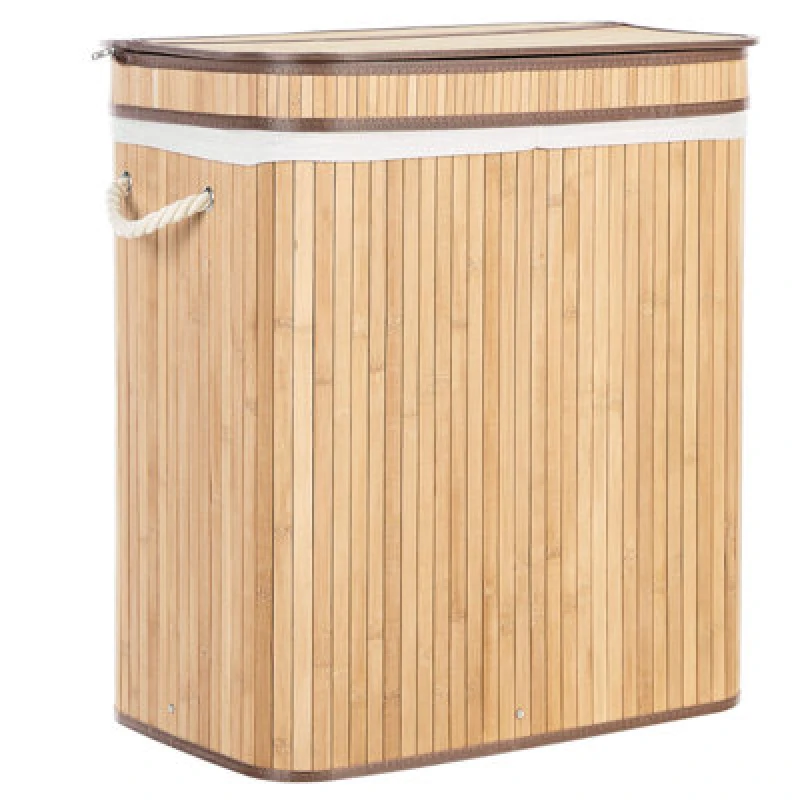 Image of Beliani Basket Kalthota Bamboo Light Brown 100 L