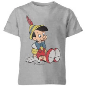 image of Disney Pinocchio Classic Kids T-Shirt - Grey - 11-12 Years