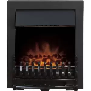 image of Adam Blenheim Black Inset Electric Fire Coal Heater Heating Real Flame Effect