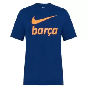 Image of Nike Barcelona Swoosh T Shirt Mens - Blue