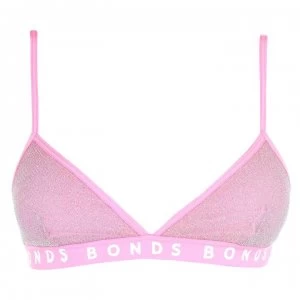 Image of Bonds Lurex Crop Triangle Bralet - Berry Sorb DNA