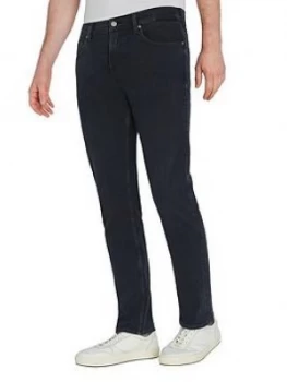 Image of Calvin Klein Slim Fit Denim Jeans - Night Black, Night Black, Size 38, Men