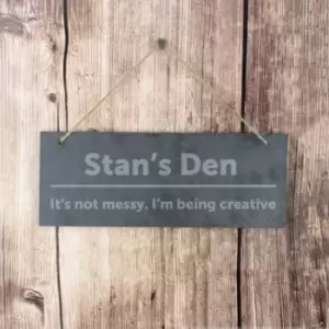 Image of Personalised Bold Design Hanging Slate Plaque