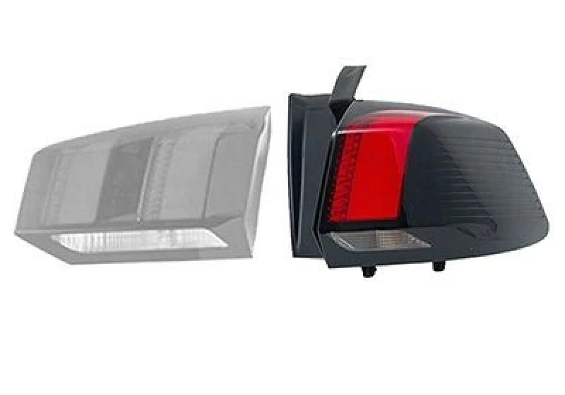 Image of VAN WEZEL 4007922 Rear light Outer section, with bulb holder, Right, LED Combination Rearlight (391)