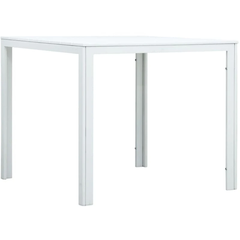 Image of vidaXL Coffee Table White HDPE Wood Look Garden Backyard Outdoor Furniture