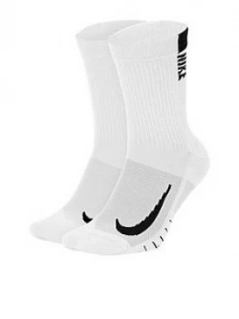 image of Nike 2 Pack Of Running Crew Socks - White