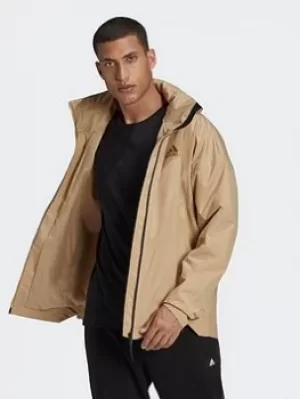 Image of adidas Traveer Rain.rdy Jacket, Beige Size M Men