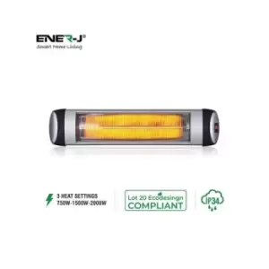 image of ENER-J Wall mounted Patio Heater with Quartz Tube 2000W