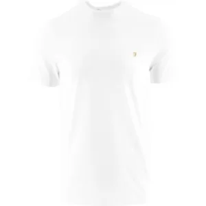 image of Farah White Danny Short Sleeve T Shirt