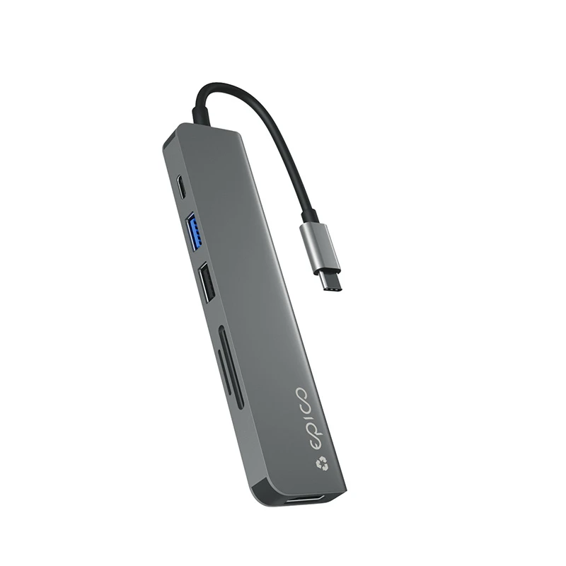 Image of Epico Epico 9915112100080 interface hub USB Type-C Grey 9915112100080