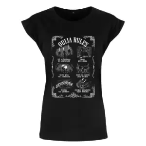 Image of Grindstore Womens/Ladies Ouija Board Rules T-Shirt (XL) (Black)