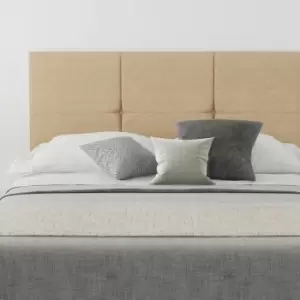 Image of Caine Upholstered Headboard, Firenza Velour, Champagne - Headboard 60cm Size Superking (180x200)