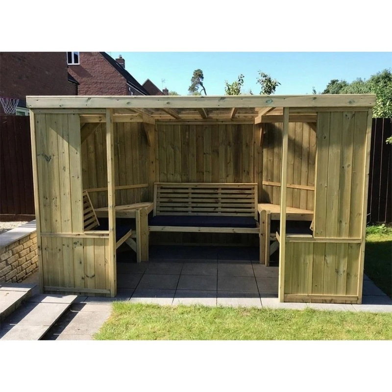 Image of Churnet Valley Garden Furniture Ltd Buttercup Garden Room Shelter - Assembly incl - Set of Cushions Inc in Brown Brown Unisex