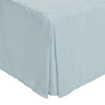 Image of Catherine Lansfield Duck Egg Non-Iron Plain Dye Pleated Platform Valance Sheet - Single
