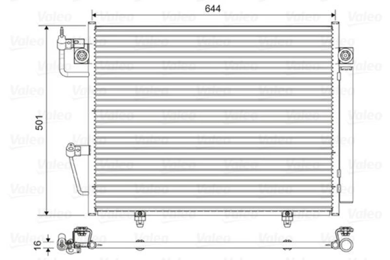 Image of Air conditioning condenser VALEO 822620