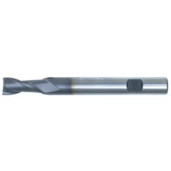 image of Swisstech - 5.00MM HSS-Co 8% 2 Flute Weldon Shank Long Series Slot Drills - TiCN C