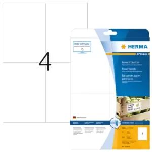 Image of HERMA Labels A4 105x148mm white extra strong adhesion paper matt...