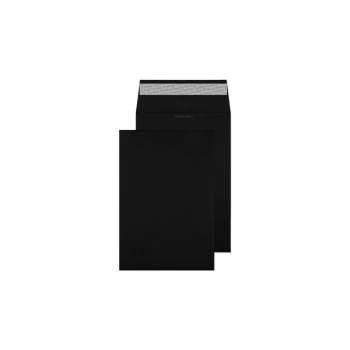 Image of Gusset Pocket Peel and Seal Jet Black C4 324X229X25 140GSM - Box of 125