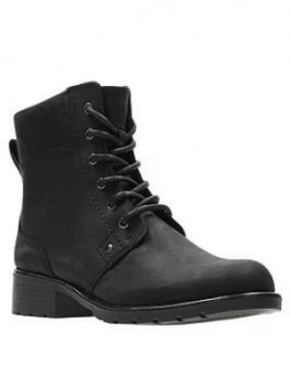 Image of Clarks Orinoco Spice Lace Up Ankle Boots - Black