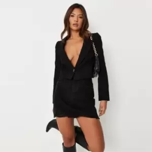 Image of Missguided Ripped a Line Key Shout Skirt - Black