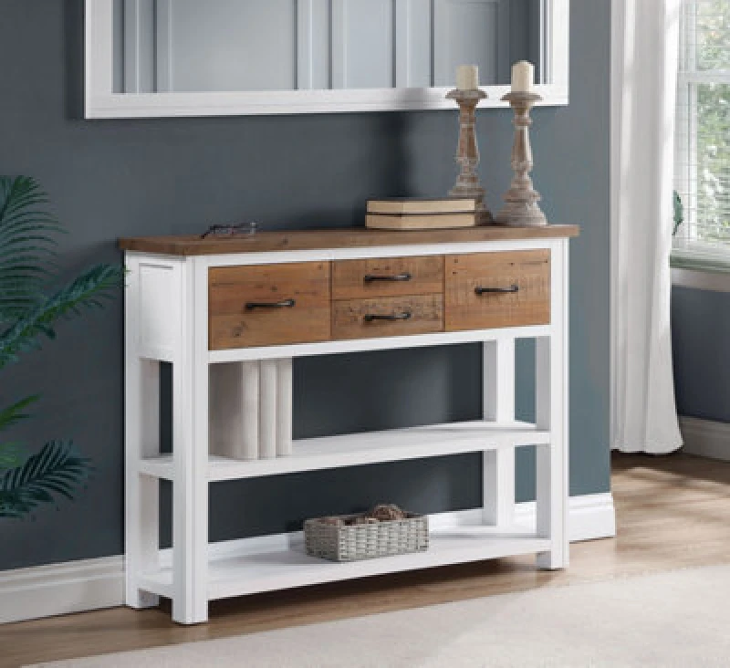 Image of Baumhaus Splash Of White - Low Bookcase / Console