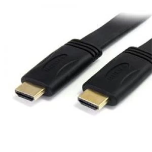 image of StarTech.com 25ft Flat High Speed HDMI Cable with Ethernet - 4K Ultra HD x 2k HDMI Cable