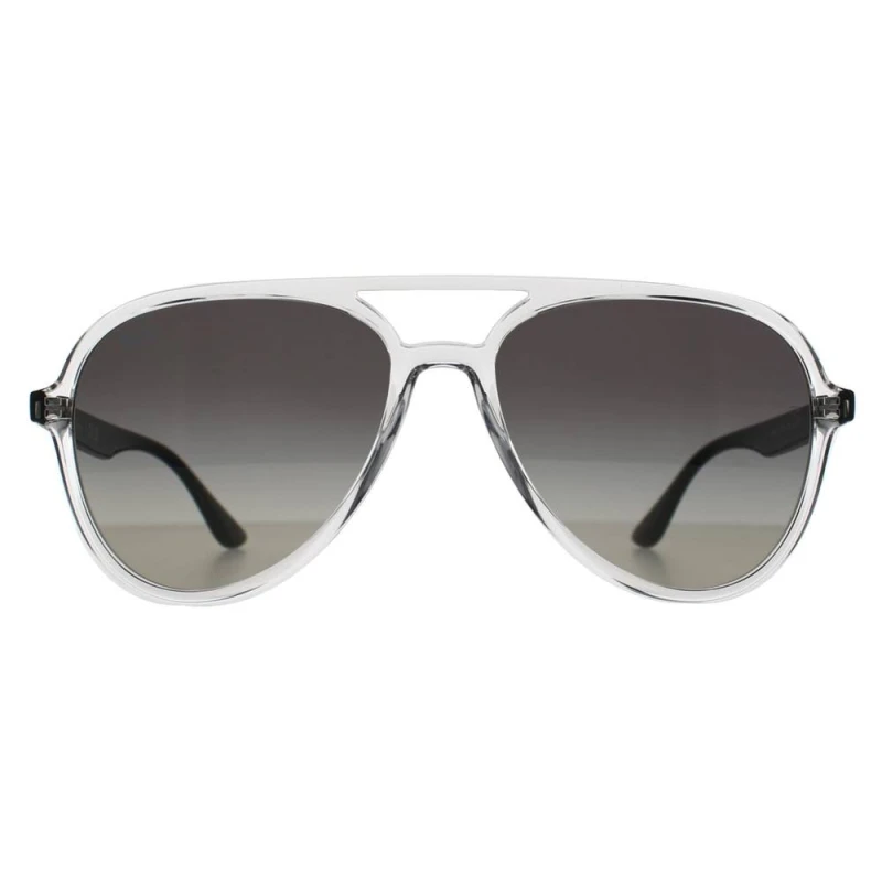 Image of Ray-Ban Ray-Ban Aviator Polished Transparent Grey Gradient RB4376 in Clear Clear One Size Unisex 8056597626590