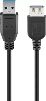 Image of Goobay 93999 USB cable 3m USB 3.2 Gen 1 (3.1 Gen 1) USB A Black