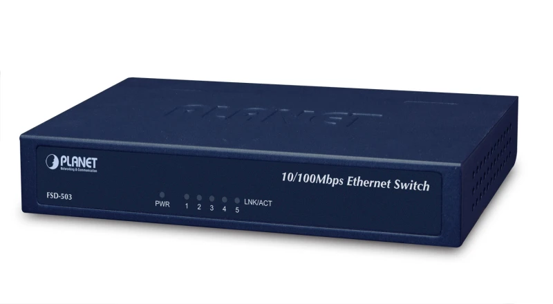 Image of PLANET FSD-503 network switch Fast Ethernet (10/100) Blue