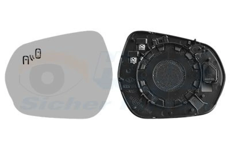 Image of VAN WEZEL Wing mirror glass VAN WEZEL 1853835