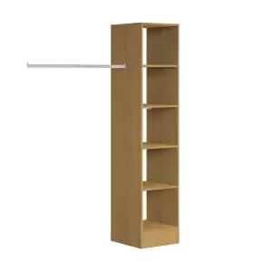 image of Spacepro Wardrobe Storage Kit Tower Unit Oak - 450mm