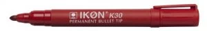 image of Value Permanent Marker Bullet Tip Red (PK10)