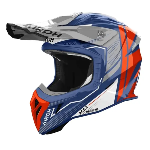 Image of Airoh Aviator Ace 2 Engine Cerulean Gloss Offroad Helmet Size S