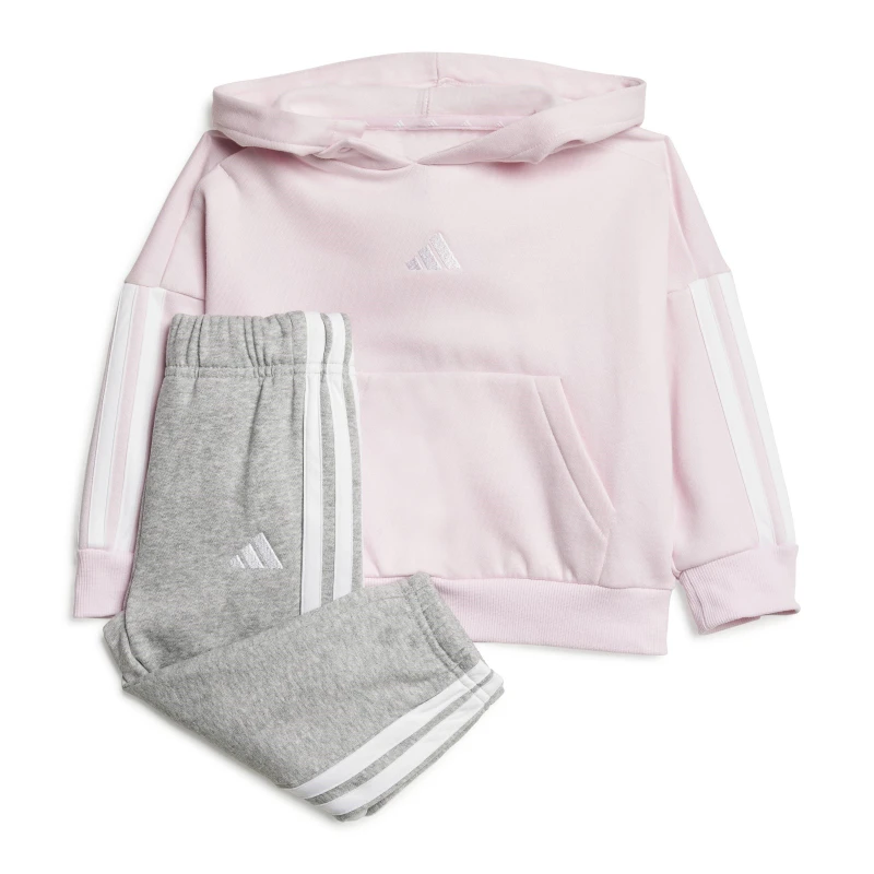 Image of adidas 3-Stripe Essentials Joggers Set Infants Pink/Grey unisex 6-9 Months