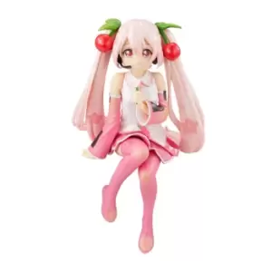 image of Hatsune Miku Noodle Stopper PVC Statue Sakura Miku 2022 Pearl Color 13 cm