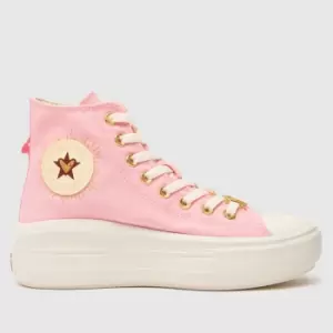 image of Converse Pink All Star Move Hearts Trainers