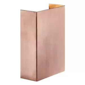 Image of Fold 10cm LED Outdoor Up Down Wall Lamp Copper, IP54, 3000K