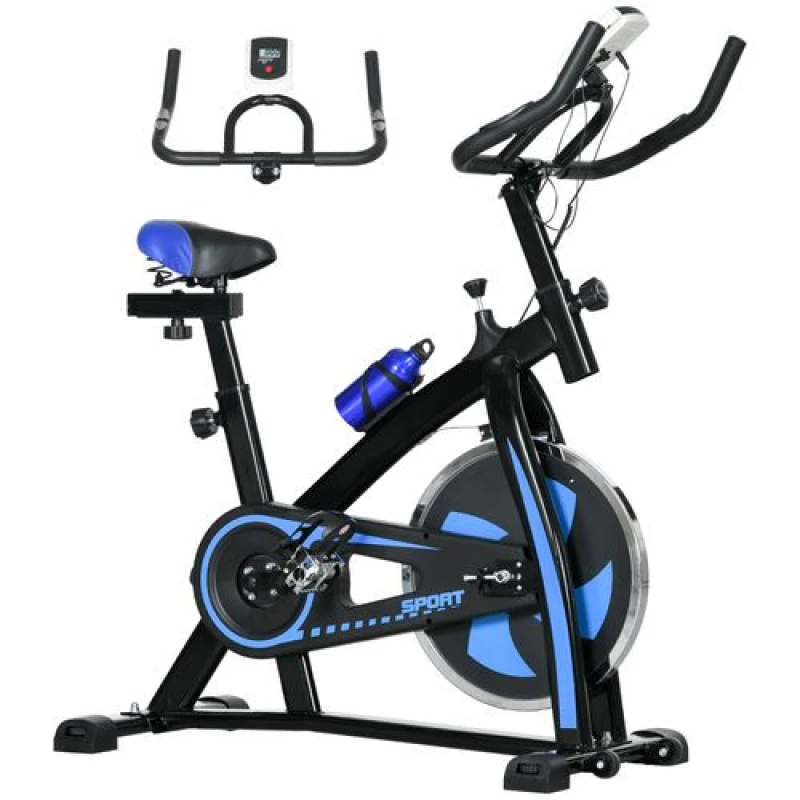 Image of SPORTNOW Indoor Exercise Bike Stationary Bike for Home Gym Workout, Blue A90-363V00BU