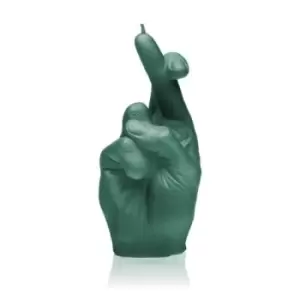 Image of Hand CRS Fingers Crossed Candle – Aligator Green