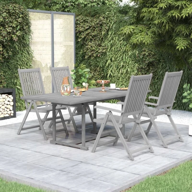 Image of VIDAXL 5 Piece Garden Dining Set Solid Wood Acacia Vidaxl 8720286562178