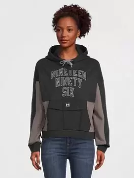 Image of Under Armour Rival Fleece Hoodie - Black/Grey Size M Women