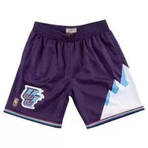 image of Mitchell And Ness Nba Utah Jazz 1996 Swingman Shorts 2.0, Purple, Male, Shorts, SMSHAC19028-UJAPURP9