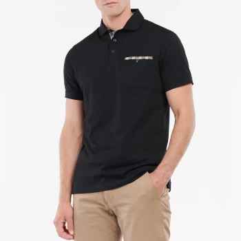 Barbour Mens Corpatch Polo Shirt - Black - L