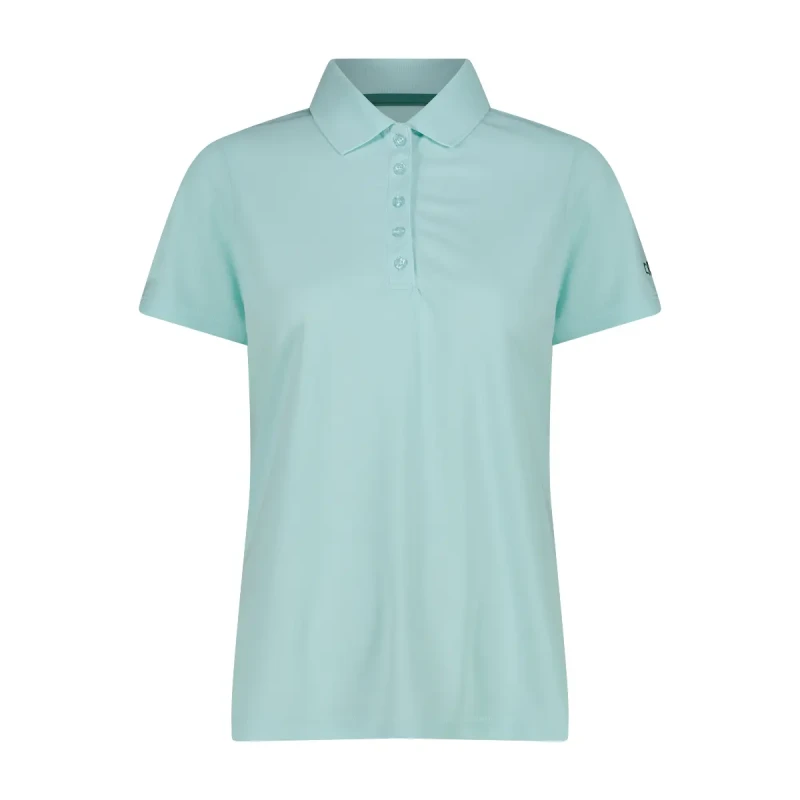 Image of CMP Womens pique polo shirt CMP One colour Bleu Female 2XS